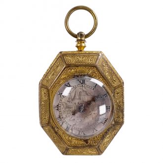 German single handed octagonal verge with hour strike Circa 1600