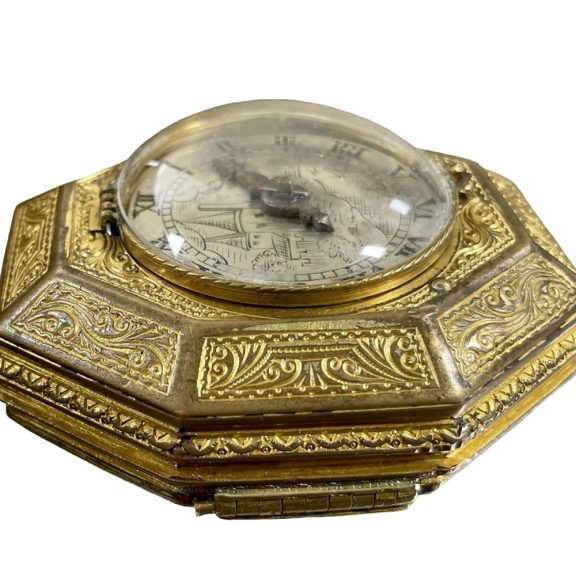 German single handed octagonal verge with hour strike Circa 1600 German single handed octagonal verge with hour strike Circa 1600