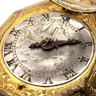 German single handed octagonal verge with hour strike Circa 1600