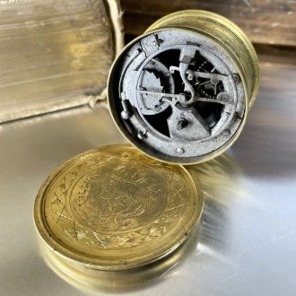 Very interesting Swiss reproduction of a verge clock Circa 1980 Very interesting Swiss reproduction of a verge clock Circa 1980