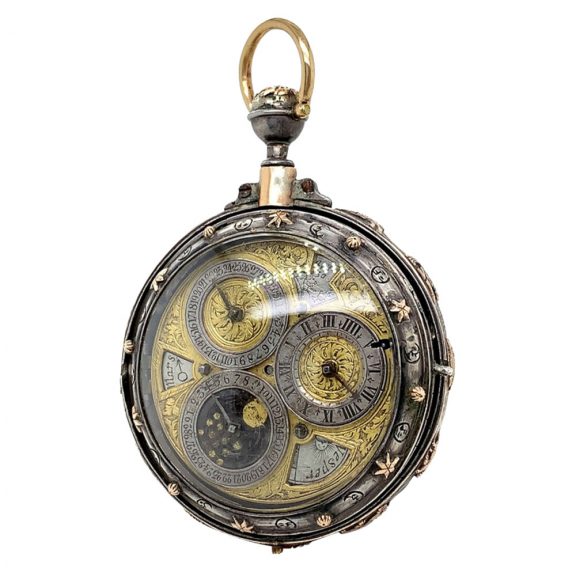 Austrian silver and rose gold astronomical verge watch Circa 1700 Austrian silver and rose gold astronomical verge watch Circa 1700