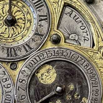 Austrian silver and rose gold astronomical verge watch Circa 1700