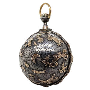 Austrian silver and rose gold astronomical verge watch Circa 1700
