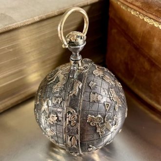 Austrian silver and rose gold astronomical verge watch Circa 1700