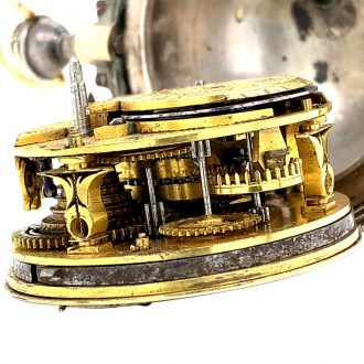 Austrian silver and rose gold astronomical verge watch Circa 1700