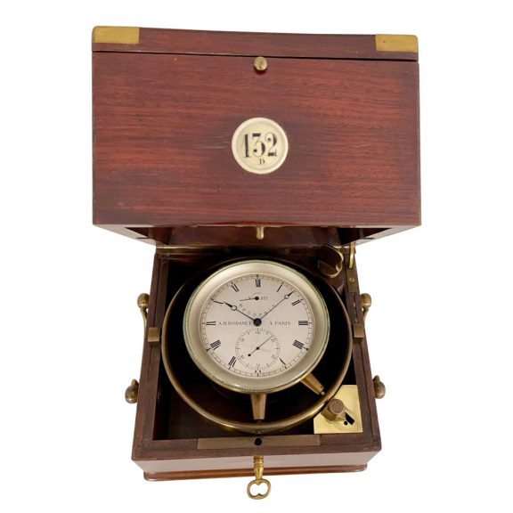 Small French deck chronometer with 49h power reserve Circa 1860