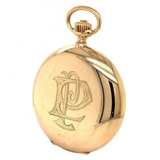 Large Swiss 14K rose gold hunting cased lever watch Circa 1925 Large Swiss 14K rose gold hunting cased lever watch Circa 1925