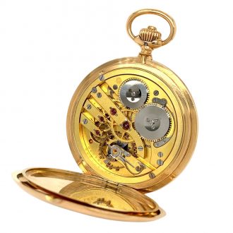 Large Swiss 14K rose gold hunting cased lever watch Circa 1925 Large Swiss 14K rose gold hunting cased lever watch Circa 1925