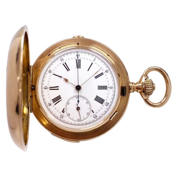 Swiss rose gold quarter repeating chronograph Circa 1890