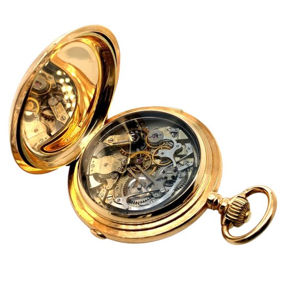 Swiss rose gold quarter repeating chronograph Circa 1890 Swiss rose gold quarter repeating chronograph Circa 1890