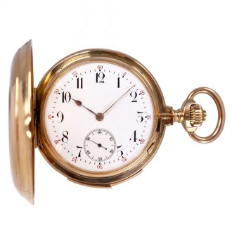 Swiss 18 carat rose gold minute repeating lever watch Circa 1900 Swiss 18 carat rose gold minute repeating lever watch Circa 1900