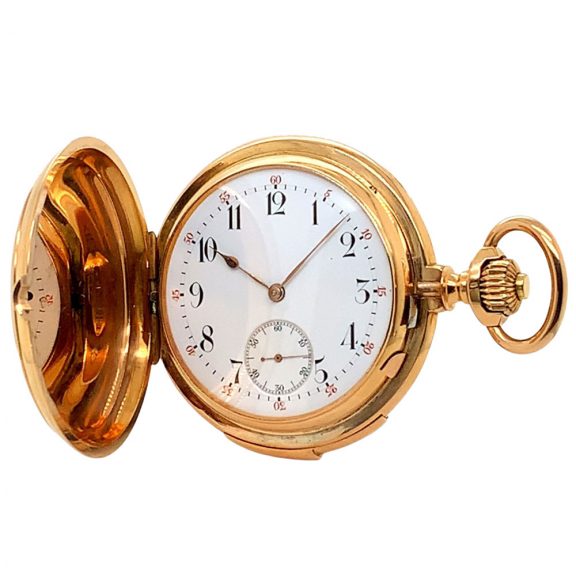 Swiss 18 carat rose gold minute repeating lever watch Circa 1900 Swiss 18 carat rose gold minute repeating lever watch Circa 1900