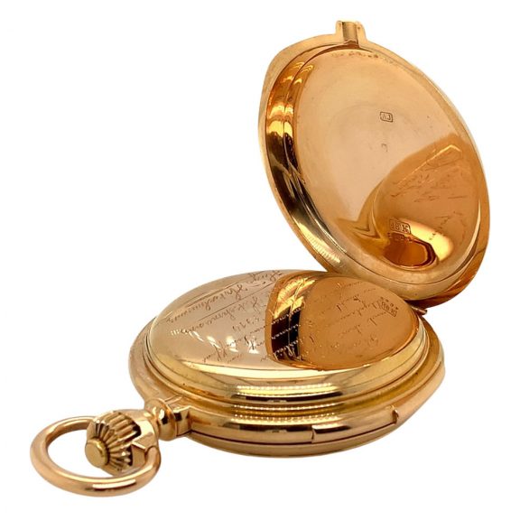 Swiss 18 carat rose gold minute repeating lever watch Circa 1900 Swiss 18 carat rose gold minute repeating lever watch Circa 1900