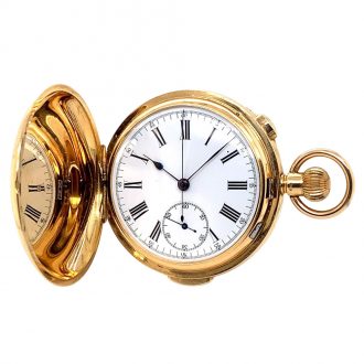Swiss 18 carat gold quarter repeating lever chronograph Circa 1900