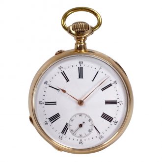 Very rare German 18K gold open faced lever watch Circa 1900