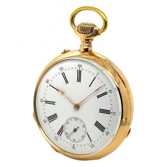 Very rare German 18K gold open faced lever watch Circa 1900