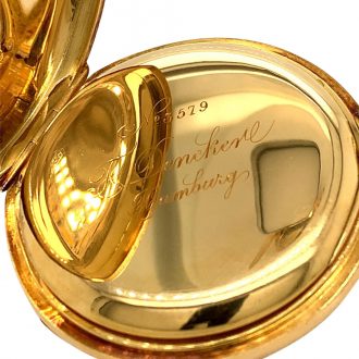 Very rare German 18K gold open faced lever watch Circa 1900