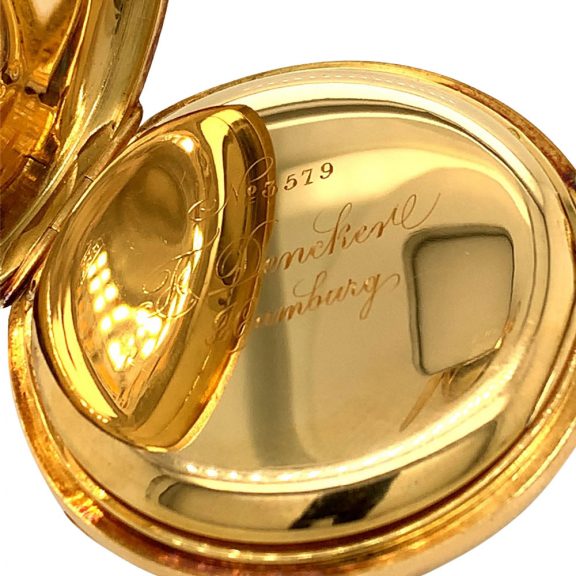 Very rare German 18K gold open faced lever watch Circa 1900 Very rare German 18K gold open faced lever watch Circa 1900
