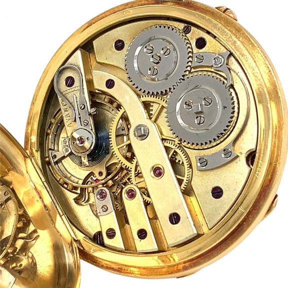 Very rare German 18K gold open faced lever watch Circa 1900 Very rare German 18K gold open faced lever watch Circa 1900