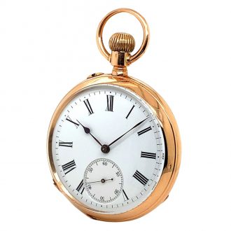 Swiss/German 14K rose gold open faced lever watch Circa 1890