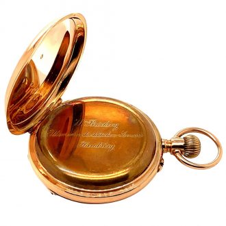 Swiss/German 14K rose gold open faced lever watch Circa 1890