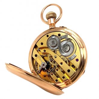 Swiss/German 14K rose gold open faced lever watch Circa 1890