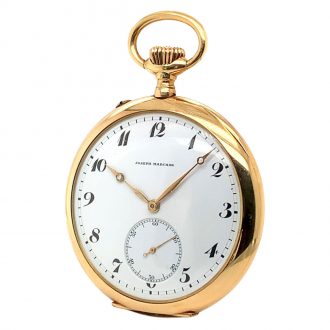 Elegant Swiss rose gold open faced lever watch Circa 1910