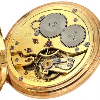 Elegant Swiss rose gold open faced lever watch Circa 1910