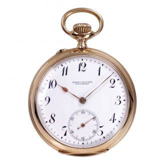 Historically interesting Swiss rose gold lever watch Circa 1900