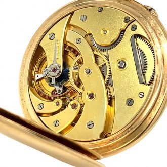 Historically interesting Swiss rose gold lever watch Circa 1900