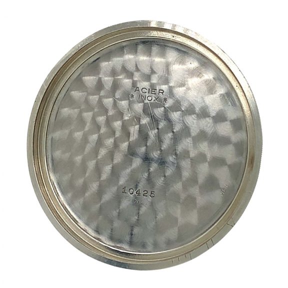 Fine Swiss steel open faced lever pocket watch Circa 1950 Fine Swiss steel open faced lever pocket watch Circa 1950