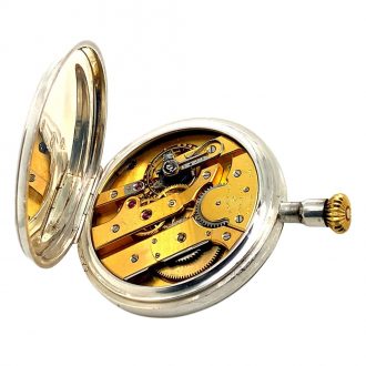 Swiss sterling silver open faced lever deck watch Circa 1922