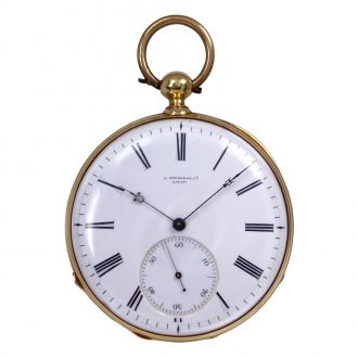 Rare Silesian 18 carat gold lever pocket watch Circa 1865