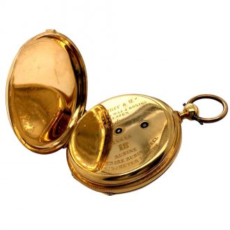 Rare Silesian 18 carat gold lever pocket watch Circa 1865