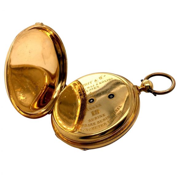 Rare Silesian 18 carat gold lever pocket watch Circa 1865 Rare Silesian 18 carat gold lever pocket watch Circa 1865