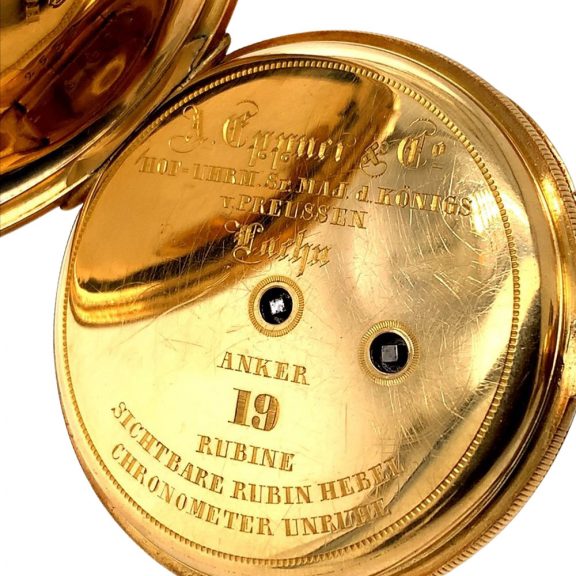 Rare Silesian 18 carat gold lever pocket watch Circa 1865 Rare Silesian 18 carat gold lever pocket watch Circa 1865