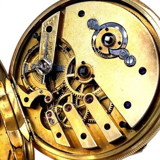 Rare Silesian 18 carat gold lever pocket watch Circa 1865