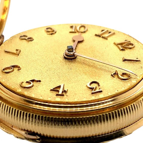 English multicoloured gold cylinder pocket watch Circa 1830 English multicoloured gold cylinder pocket watch Circa 1830