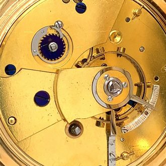 English 18K gold minute repeating duplex watch Circa 1822 English 18K gold minute repeating duplex watch Circa 1822