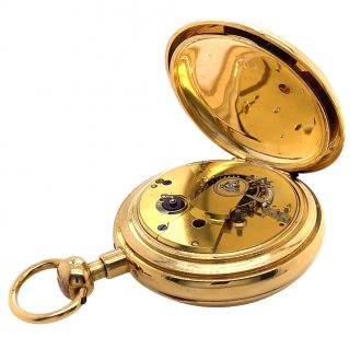 English 18K gold minute repeating duplex watch Circa 1822 English 18K gold minute repeating duplex watch Circa 1822