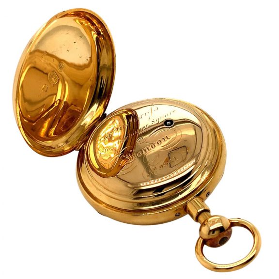 English 18K gold minute repeating duplex watch Circa 1822 English 18K gold minute repeating duplex watch Circa 1822