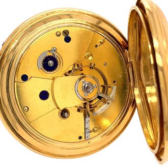 English 18K gold minute repeating duplex watch Circa 1822 English 18K gold minute repeating duplex watch Circa 1822