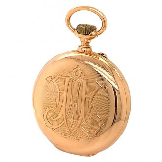 Swiss 18K rose gold open faced lever pocket watch Circa 1900 Swiss 18K rose gold open faced lever pocket watch Circa 1900