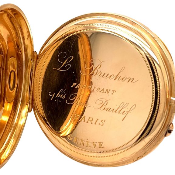 Swiss 18K rose gold open faced lever pocket watch Circa 1900 Swiss 18K rose gold open faced lever pocket watch Circa 1900