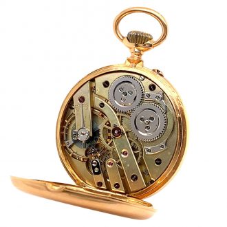 Swiss 18K rose gold open faced lever pocket watch Circa 1900 Swiss 18K rose gold open faced lever pocket watch Circa 1900