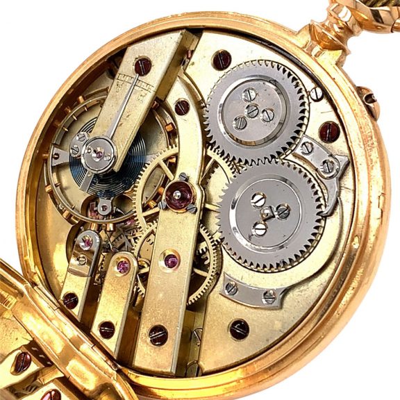 Swiss 18K rose gold open faced lever pocket watch Circa 1900 Swiss 18K rose gold open faced lever pocket watch Circa 1900