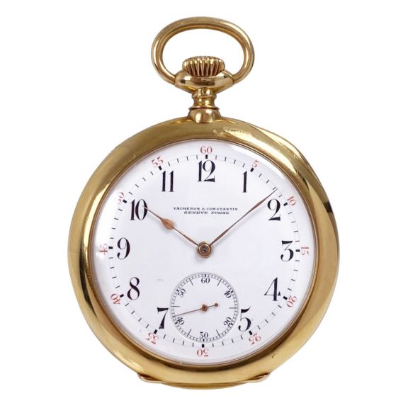 Swiss 18K gold open faced precision pocket watch Circa 1921