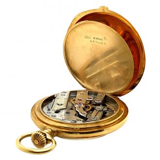 Swiss 18K gold open faced precision pocket watch Circa 1921