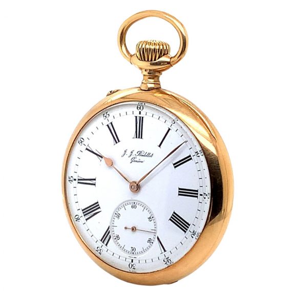 Fine Swiss 14K rose gold open faced lever watch Circa 1880 Fine Swiss 14K rose gold open faced lever watch Circa 1880