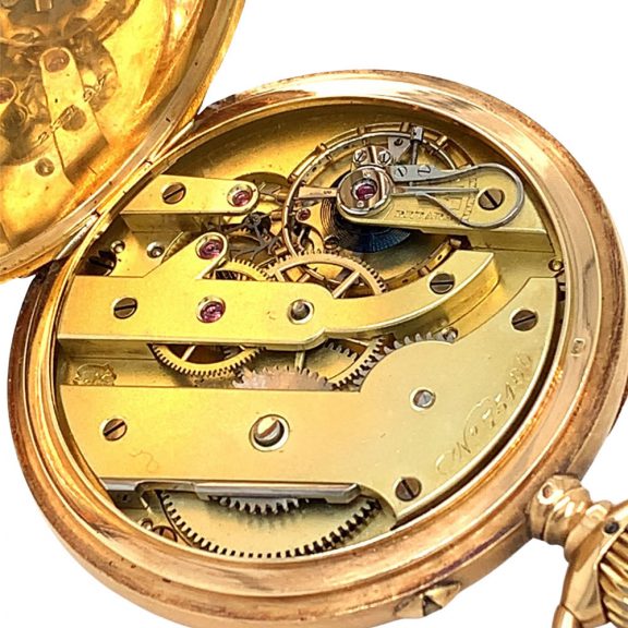 Fine Swiss 14K rose gold open faced lever watch Circa 1880 Fine Swiss 14K rose gold open faced lever watch Circa 1880